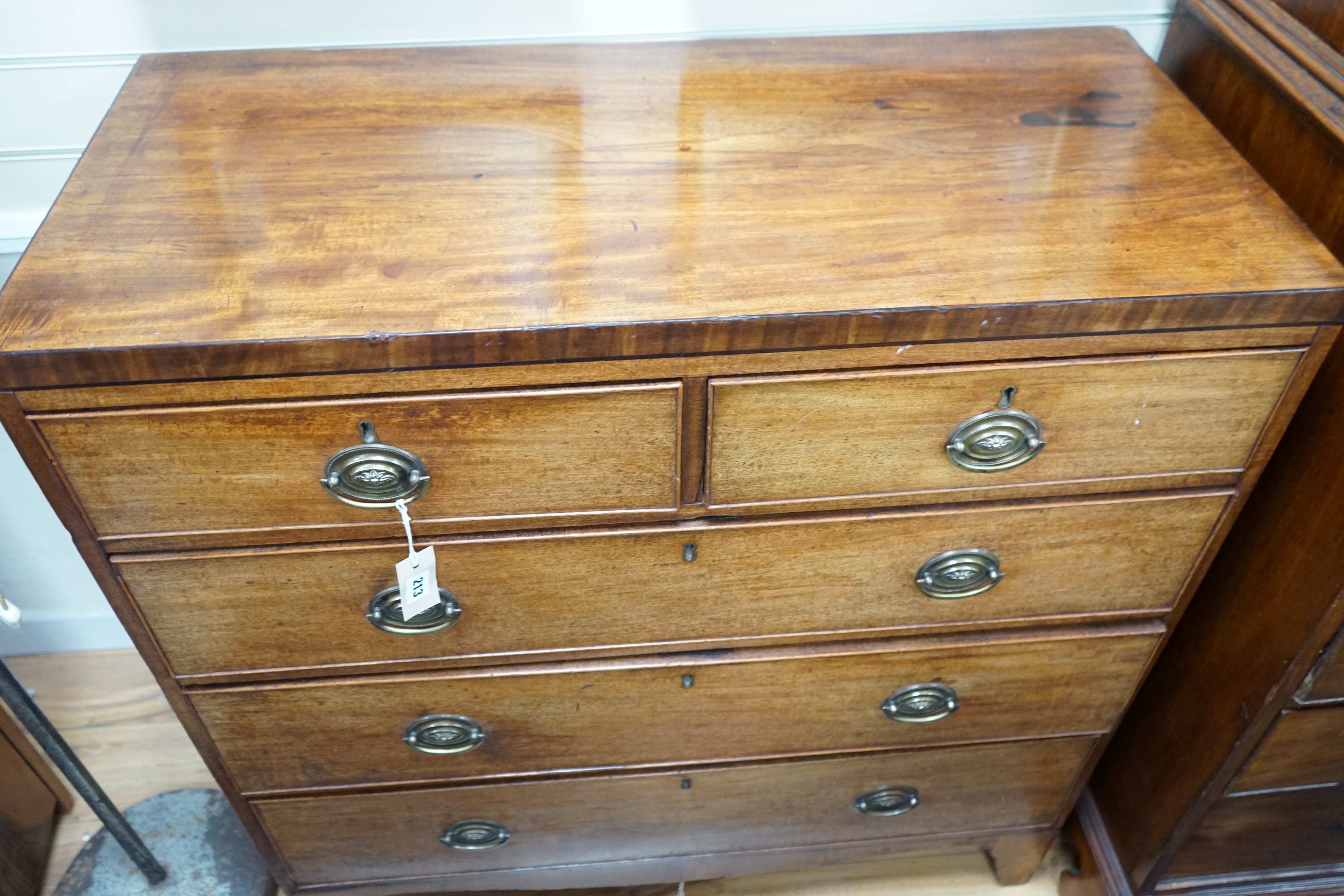A George IV mahogany chest of drawers, width 99cm, depth 46cm, height 104cm *Please note the sale commences at 9am.